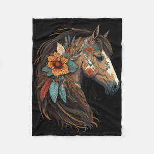 Just A Girl Who Loves Horses Co. Equestrian Horse Fleece Blanket