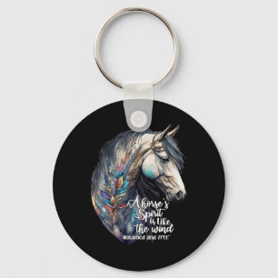 Just A Girl Who Loves Horses Co. Womens Black Bohe Key Ring