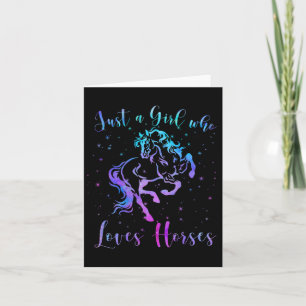 Just A Girl Who Loves Horses Equestrian Rider Wome Card