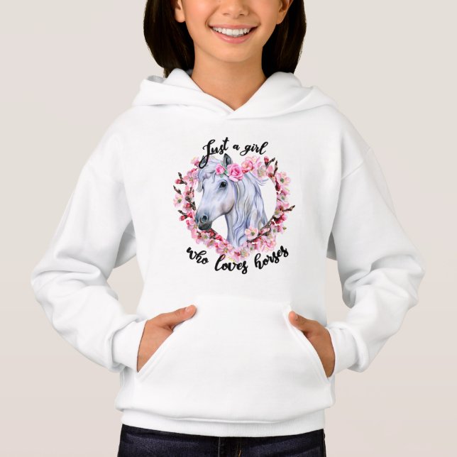 Just a Girl Who Loves Horses Floral Horse (Front)