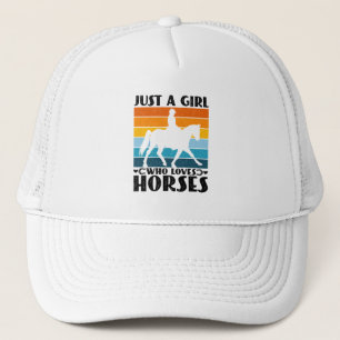 Just a Girl Who Loves Horses Funny Horse Owner  Trucker Hat