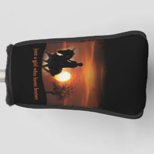 just a girl who loves horses golf head cover