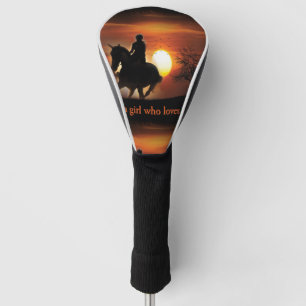 just a girl who loves horses golf head cover