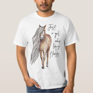 Just a Girl Who Loves Horses - Horse Lover  T-Shirt
