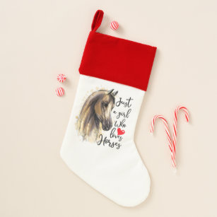 Just A Girl Who Loves Horses Horse Riding Gift Christmas Stocking