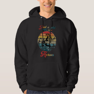 Just a Girl Who Loves Horses Horse Riding Vintage Hoodie