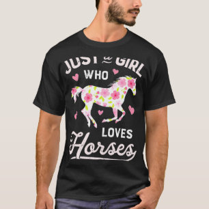 Just A Girl Who Loves Horses Horse Riding Women 1 T-Shirt
