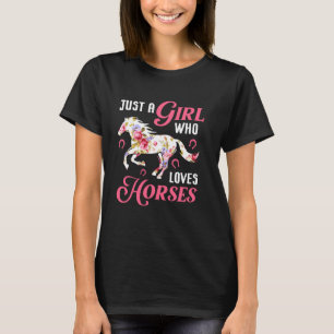 Just A Girl Who Loves Horses  Horse Riding Women T-Shirt