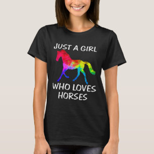 Just A Girl Who Loves Horses Horse Riding Women T T-Shirt