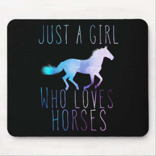 Just A Girl Who Loves Horses Horseback Riding Hors Mouse Pad