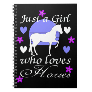 Just A Girl Who Loves Horses in Purple Notebook
