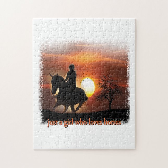 just a girl who loves horses jigsaw puzzle (Vertical)