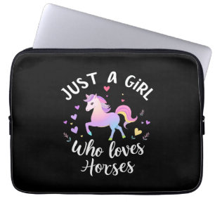 Just A Girl Who Loves Horses Laptop Sleeve