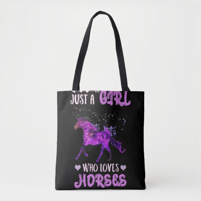 Just A Girl Who Loves Horses Lover Horse Girl Tote Bag (Front)