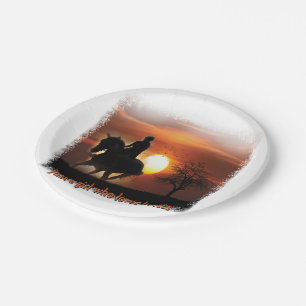 just a girl who loves horses paper plate