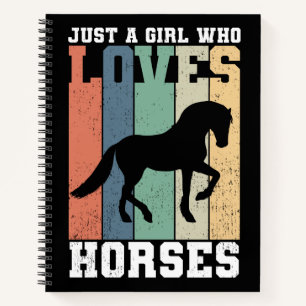 Just a girl who loves Horses Retro Vintage Horse Notebook