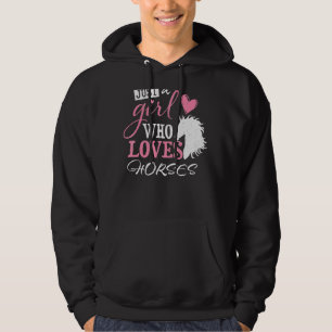 Just A Girl Who Loves Horses Rider Horse Cowgirl E Hoodie