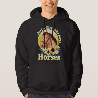 Just A Girl Who Loves Horses - Riding Girls Hoodie