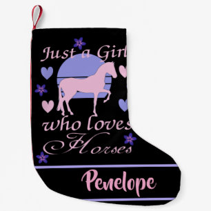Just A Girl Who Loves Horses Small Christmas Stocking