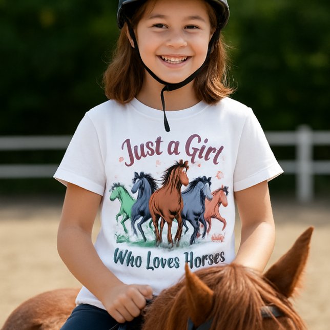 Just a girl who loves horses T-Shirt (Creator Uploaded)