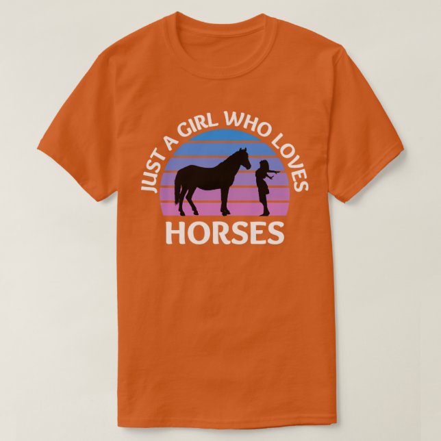 Just a girl who loves horses T-Shirt (Design Front)