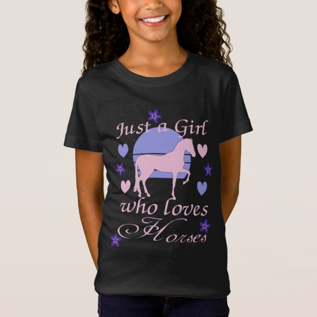 Just A Girl Who Loves Horses  T-Shirt (Front)