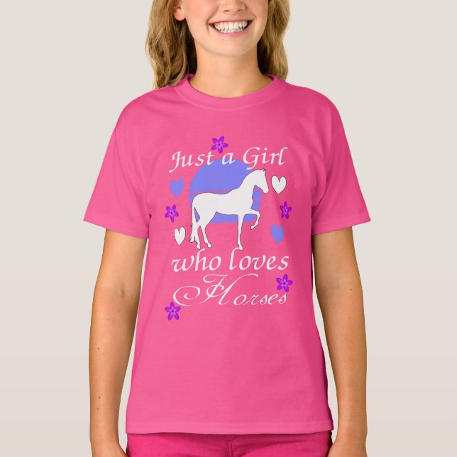 Just A Girl Who Loves Horses    T-Shirt (Front)