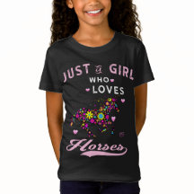 Just A Girl Who Loves Horses T Shirt Horse Women