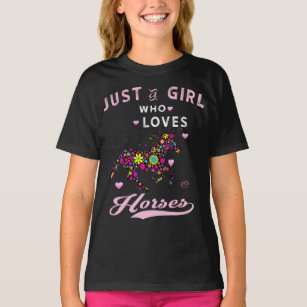 Just A Girl Who Loves Horses T Shirt Horse Women