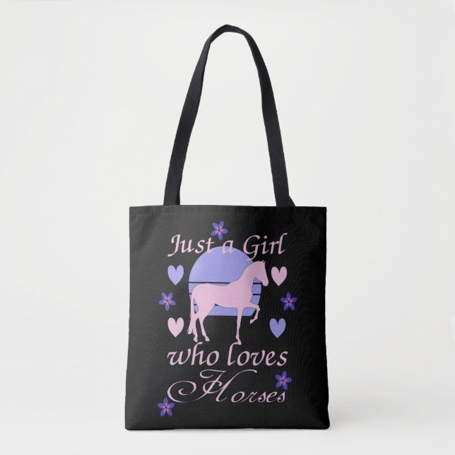 Just A Girl Who Loves Horses   Tote Bag (Front)