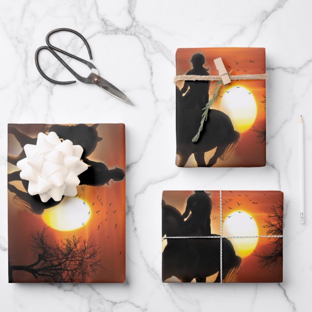 just a girl who loves horses wrapping paper sheet (Front)