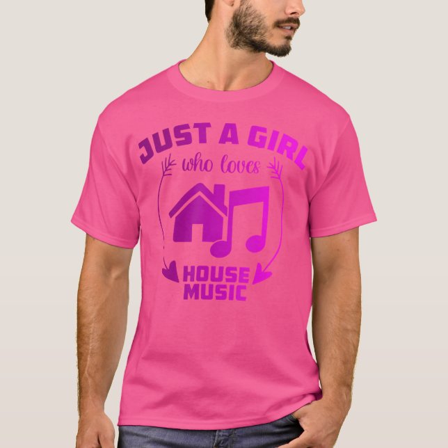 Just A Girl Who Loves House Music - Edm Women Dj G T-Shirt (Front)