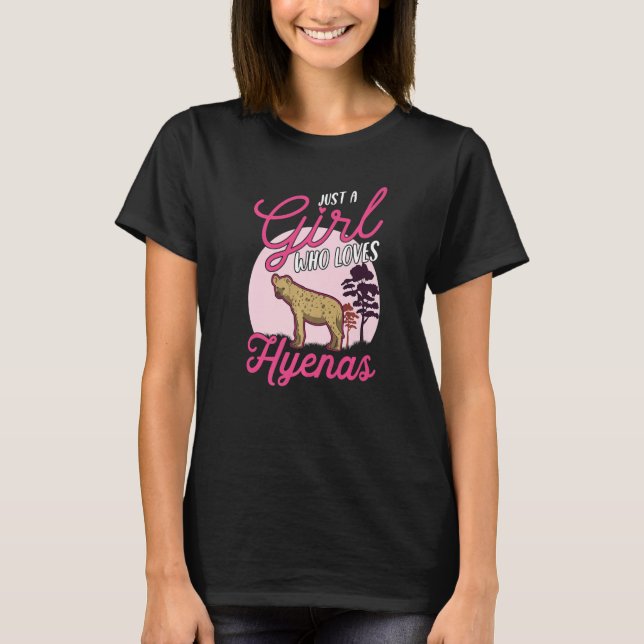 Just a Girl who loves Hyenas Premium T-Shirt (Front)