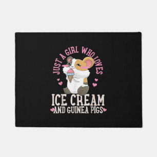 Just A Girl Who Loves Ice Cream And Guinea Pigs Doormat