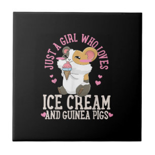Just A Girl Who Loves Ice Cream And Guinea Pigs Tile