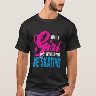 Just A Girl Who Loves Ice Skating Vintage Present  T-Shirt