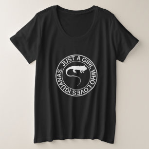 Just A Girl Who Loves Iguanas Gift For Women Lizar Plus Size T-Shirt