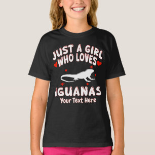 Just A Girl Who Loves Iguanas Personalised T-Shirt
