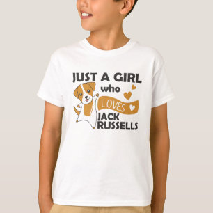 Just A girl who loves Jack Russells Sweet Dog T-Shirt
