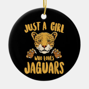 Just a Girl Who Loves Jaguars Funny Jaguar Women G Ceramic Tree Decoration