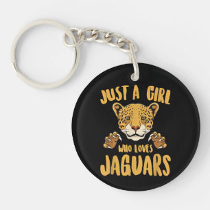 Just a Girl Who Loves Jaguars Funny Jaguar Women G Key Ring