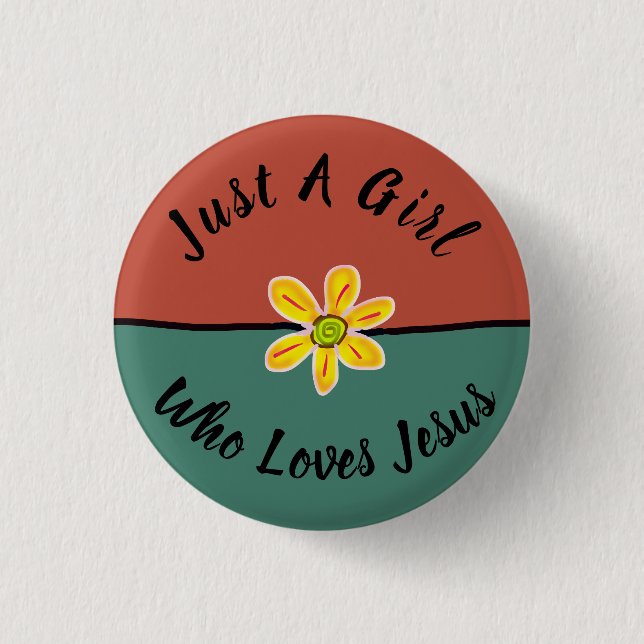 Just A Girl Who Loves Jesus 3 Cm Round Badge (Front)