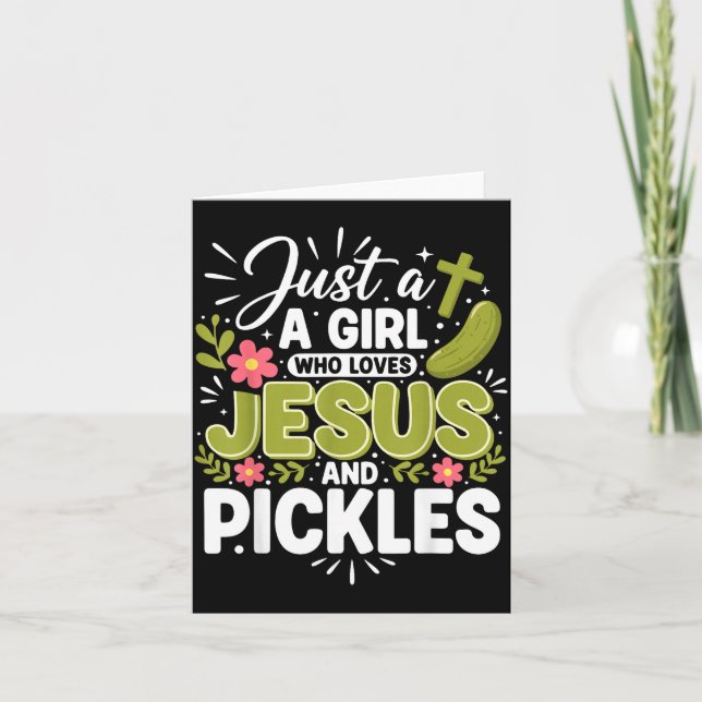 Just A Girl Who Loves Jesus And Ckles  Card (Front)