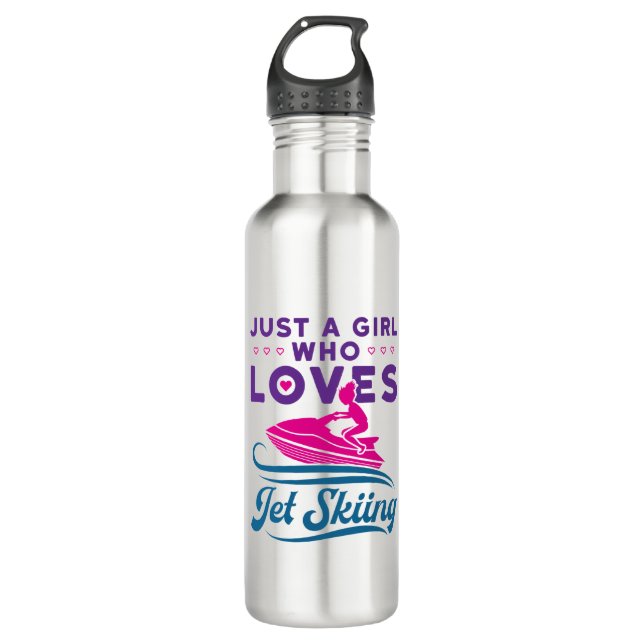Just a Girl Who Loves Jet Skiing PWC 710 Ml Water Bottle (Front)