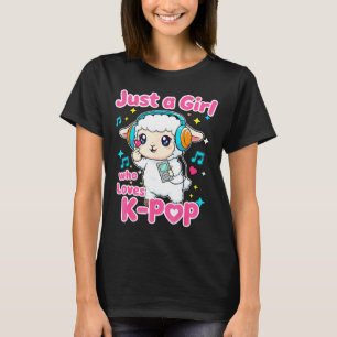 Just A Girl Who Loves K-p Cute Sheep  T-Shirt