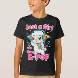 Just A Girl Who Loves K-p Cute Sheep  T-Shirt