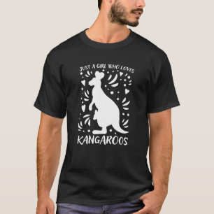 Just A Girl Who Loves Kangaroos Australia Roo Girl T-Shirt