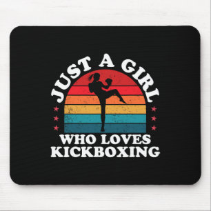 Just A Girl Who Loves Kickboxing Kickboxer Girls W Mouse Pad