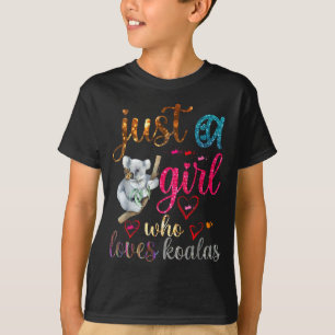 Just A Girl Who Loves Koala Bear Dad Mom Boy Koala T-Shirt