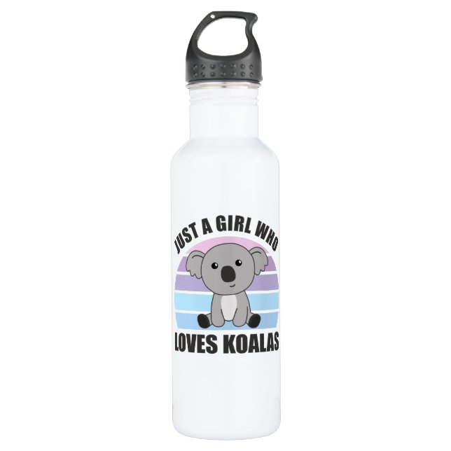 Just a Girl Who Loves Koalas - Cute Koala 710 Ml Water Bottle (Front)
